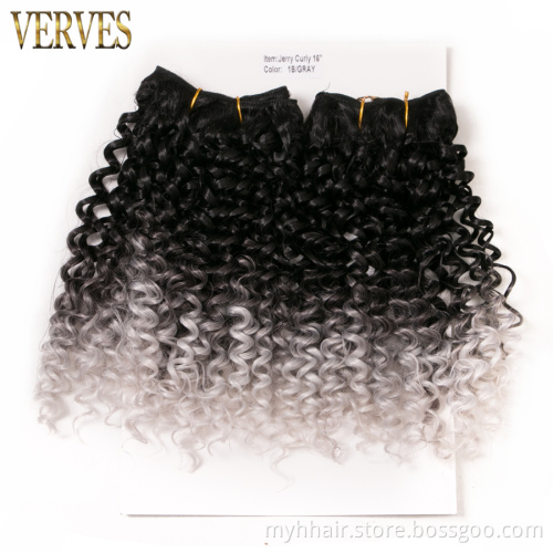 Jerry Curl Braid weaving 8 Inch 65g/pack curly hair bundles synthetic ombre braiding hair extention curly weave hair